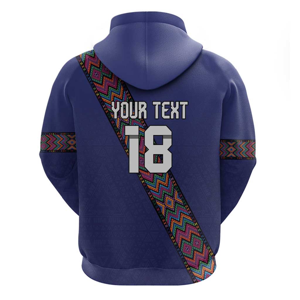 Custom Guatemala Football Hoodie Los Chapines Blue Version LT18