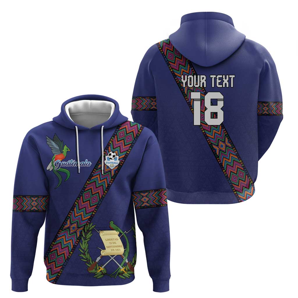 Custom Guatemala Football Hoodie Los Chapines Blue Version LT18