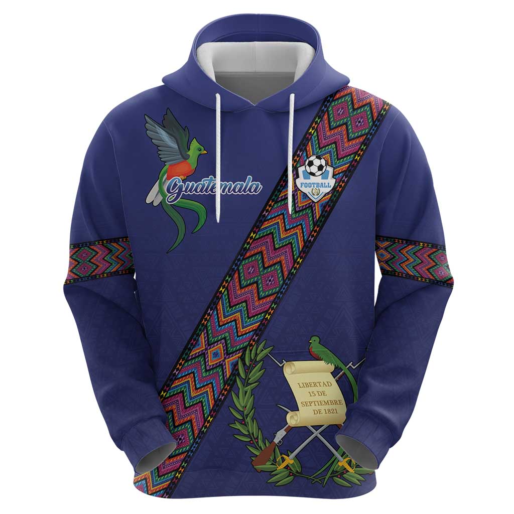 Custom Guatemala Football Hoodie Los Chapines Blue Version LT18