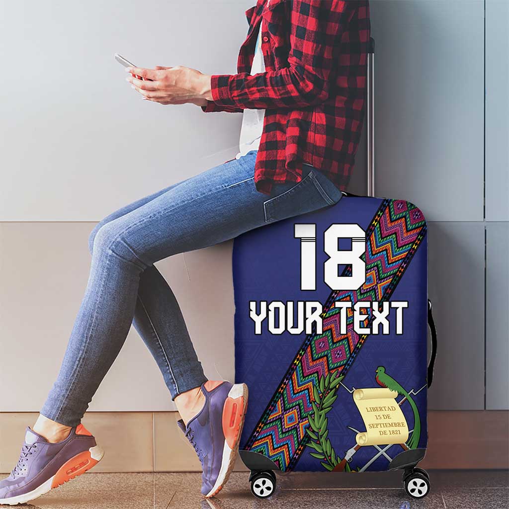 Custom Guatemala Football Luggage Cover Los Chapines Blue Version LT18