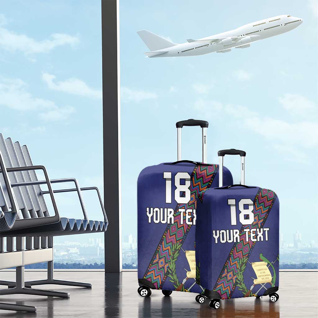 Custom Guatemala Football Luggage Cover Los Chapines Blue Version LT18