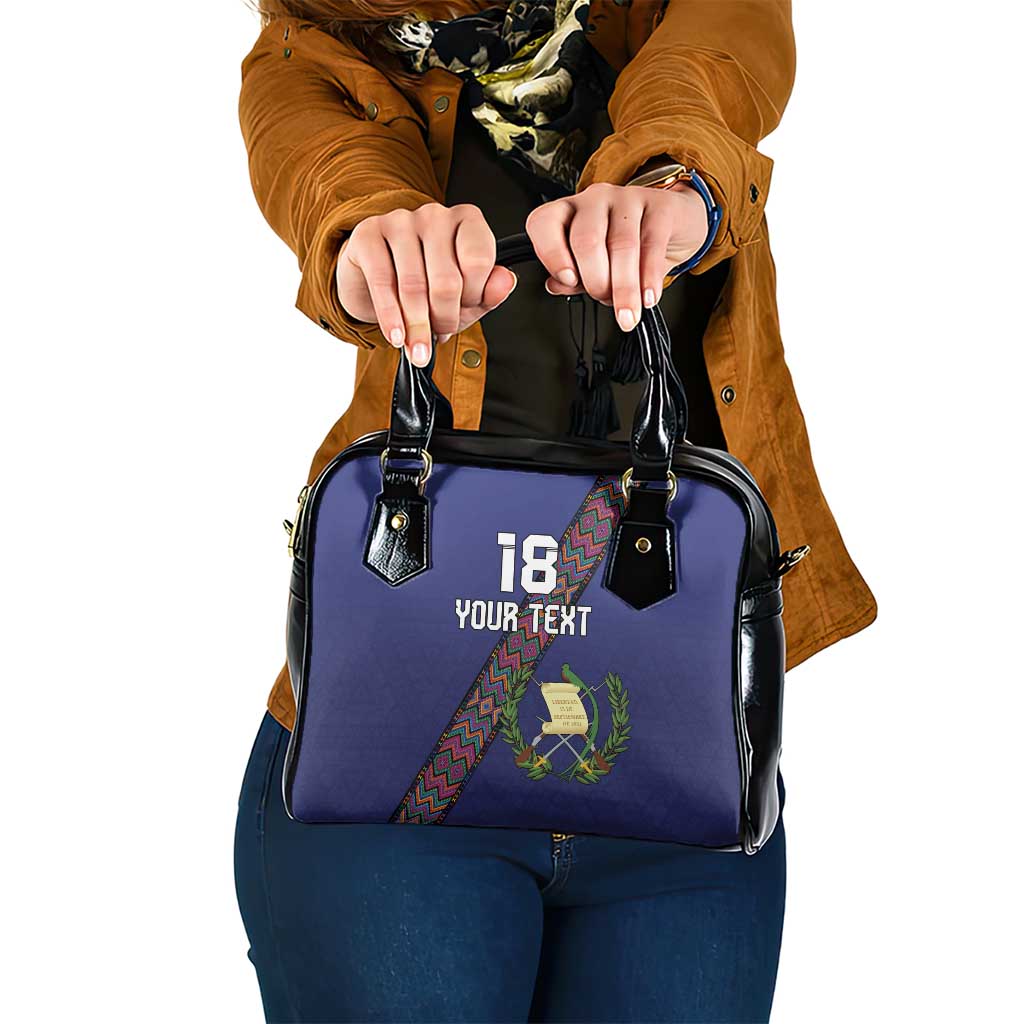 Custom Guatemala Football Shoulder Handbag Los Chapines Blue Version LT18