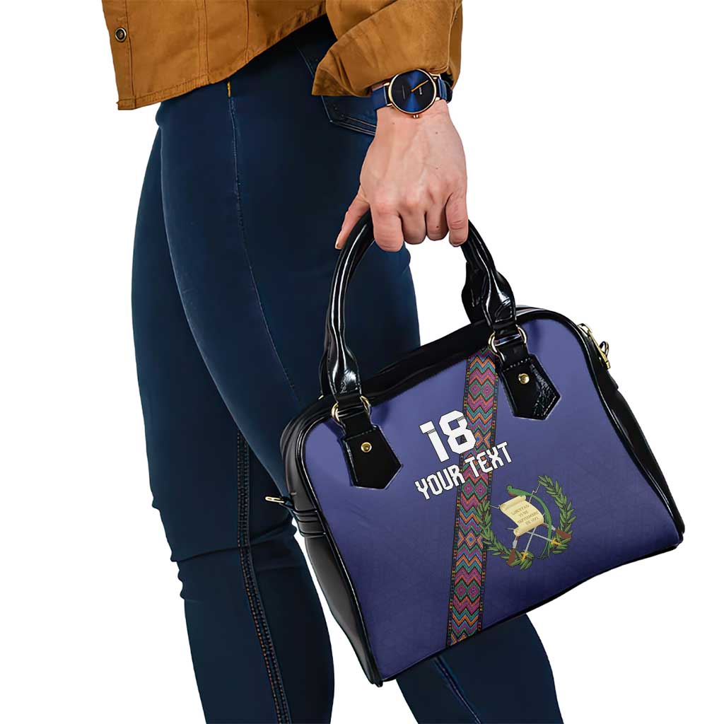 Custom Guatemala Football Shoulder Handbag Los Chapines Blue Version LT18