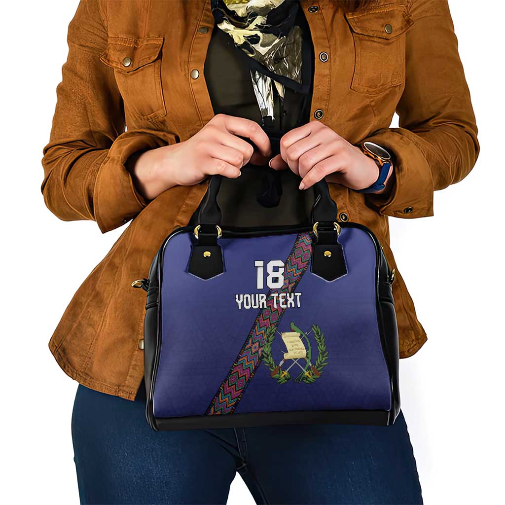 Custom Guatemala Football Shoulder Handbag Los Chapines Blue Version LT18