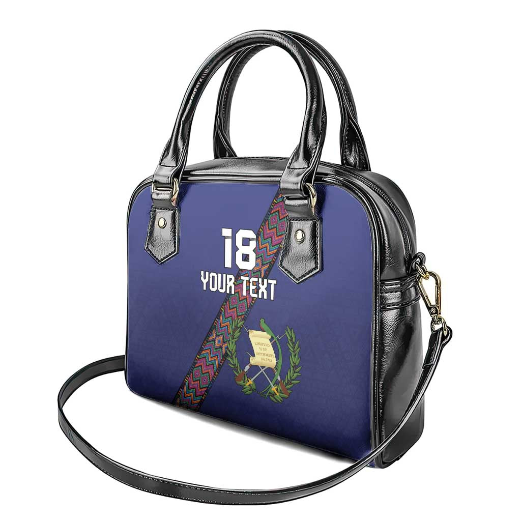 Custom Guatemala Football Shoulder Handbag Los Chapines Blue Version LT18