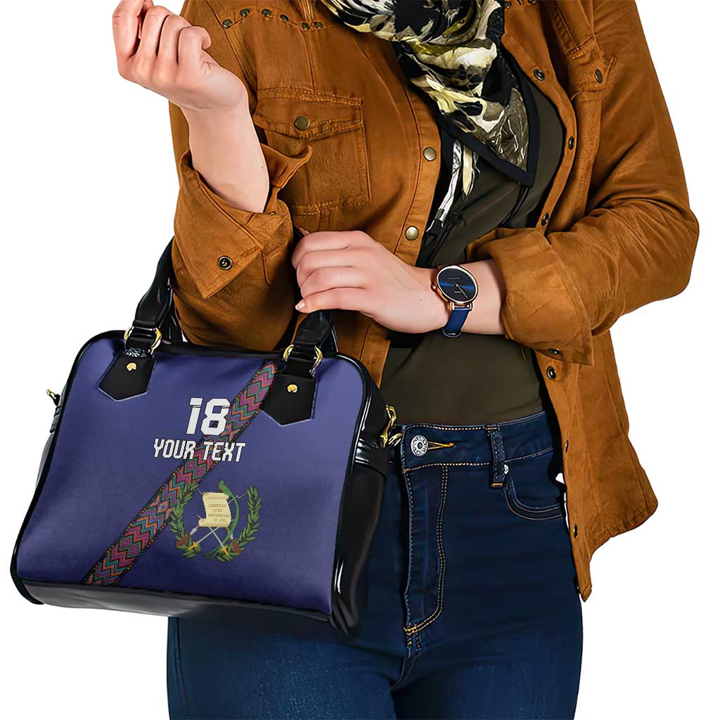 Custom Guatemala Football Shoulder Handbag Los Chapines Blue Version LT18