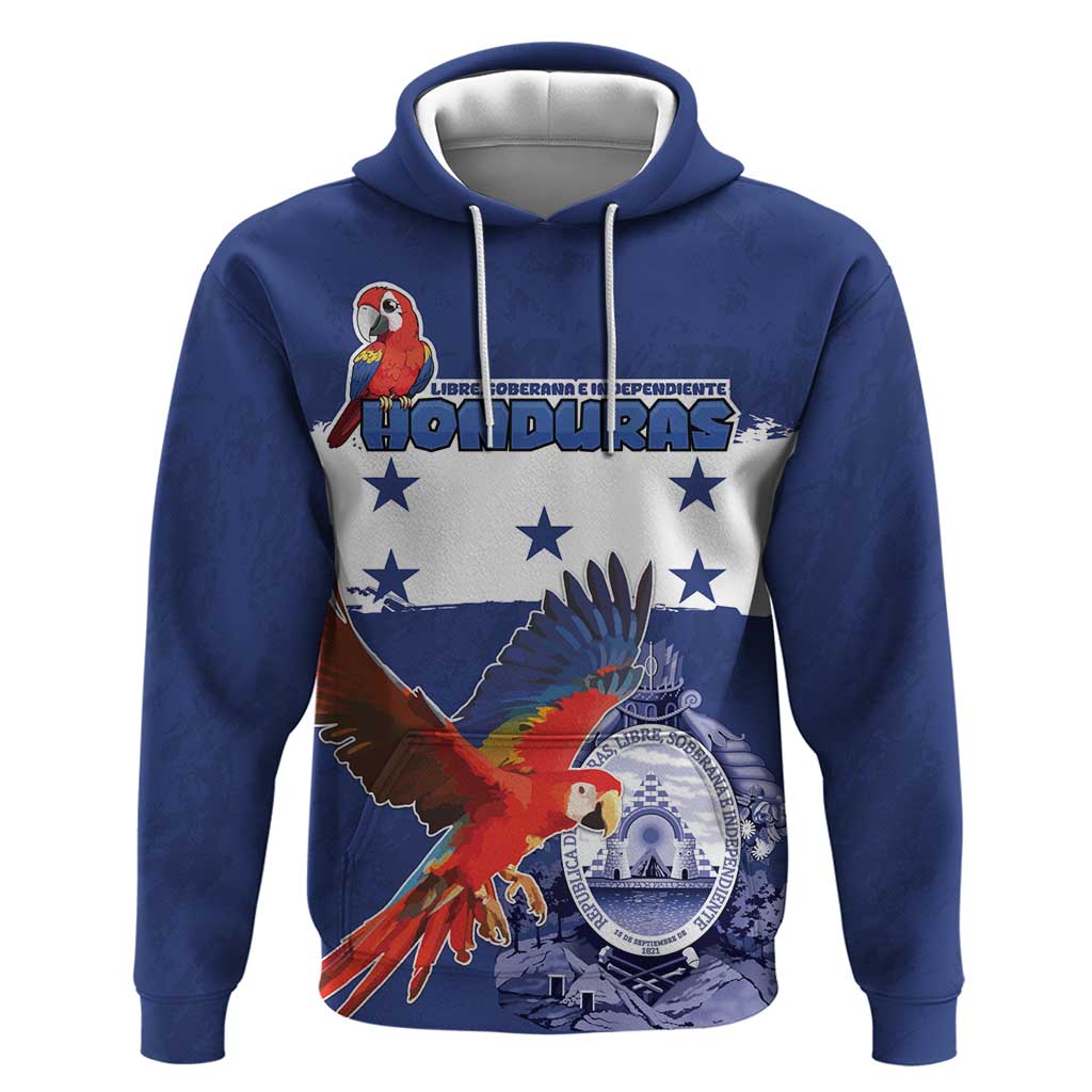 Honduras Independence Day Hoodie Scarlet Macaw Flag Style LT18