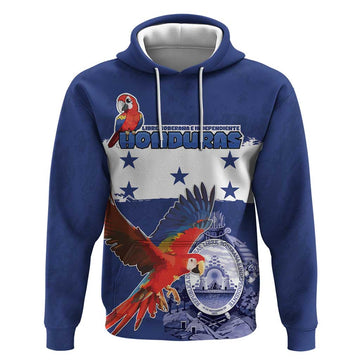 Honduras Independence Day Hoodie Scarlet Macaw Flag Style LT18