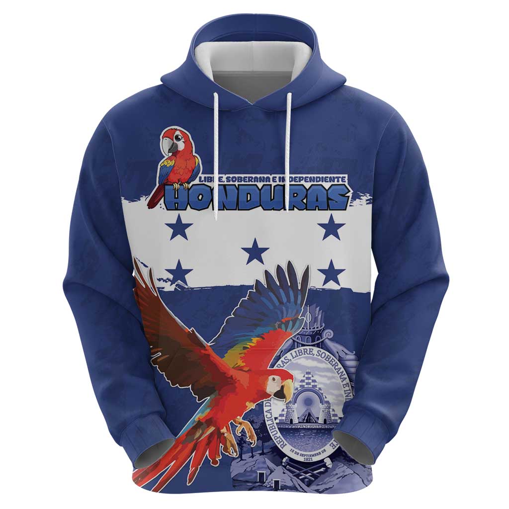 Honduras Independence Day Hoodie Scarlet Macaw Flag Style LT18