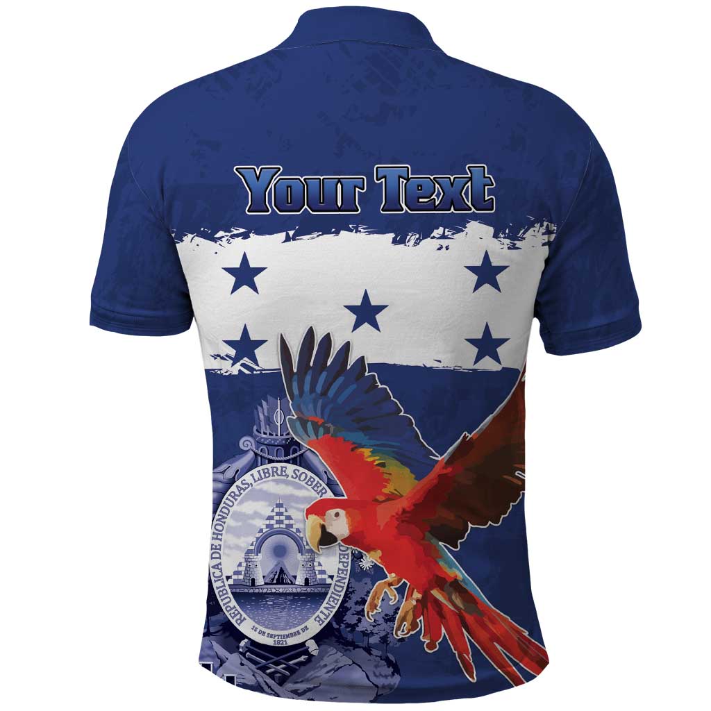 Honduras Independence Day Polo Shirt Scarlet Macaw Flag Style LT18