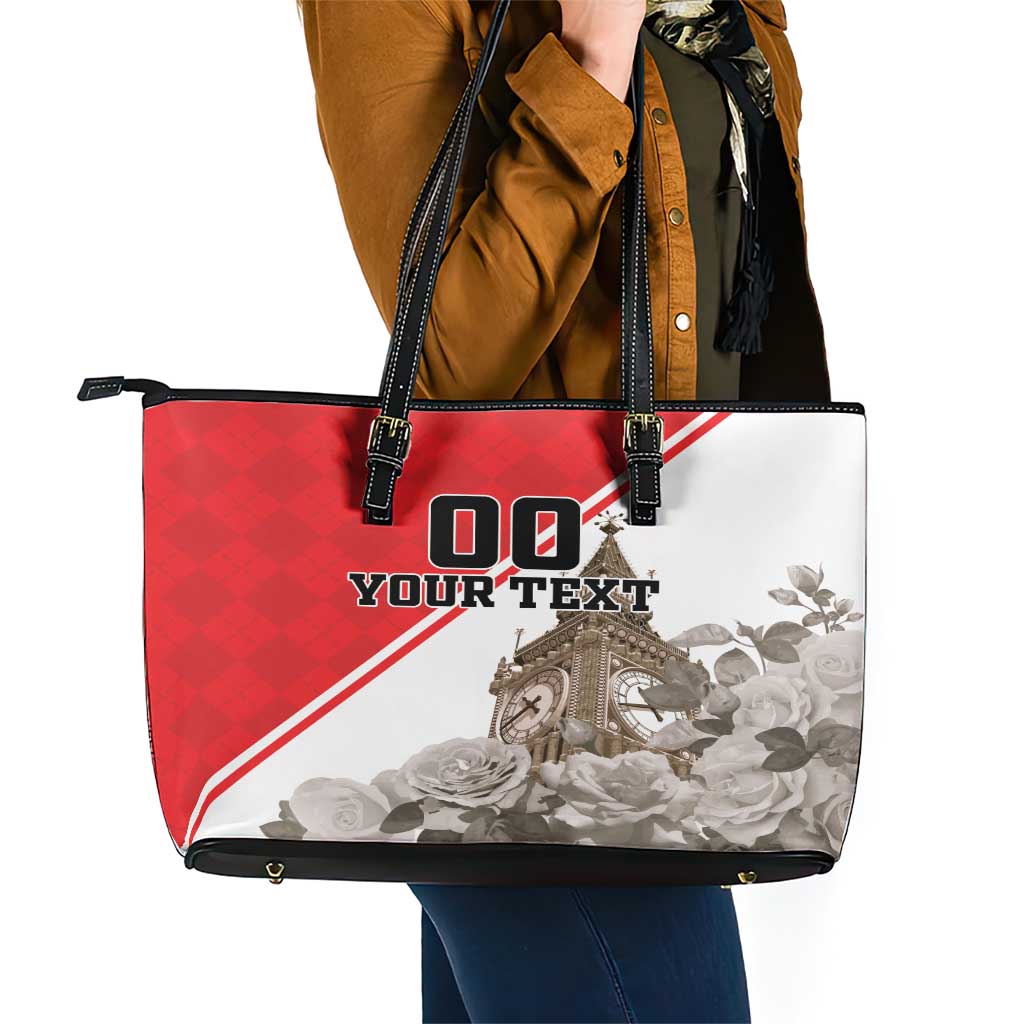 Custom England Rose Leather Tote Bag With Big Ben LT18