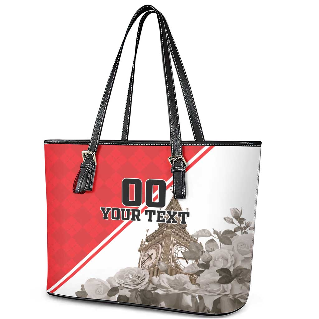 Custom England Rose Leather Tote Bag With Big Ben LT18