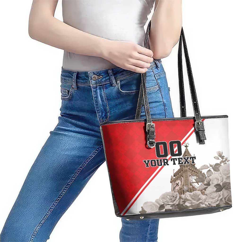 Custom England Rose Leather Tote Bag With Big Ben LT18