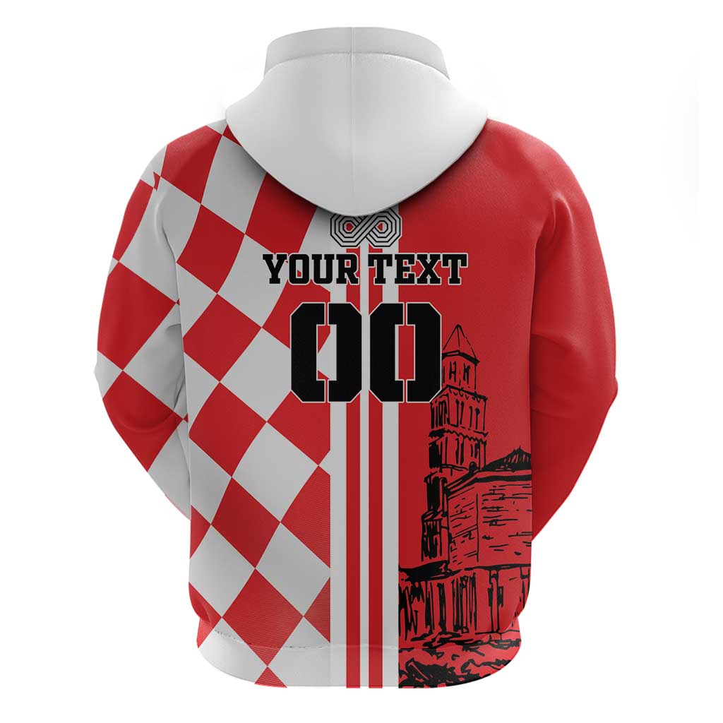 Custom Croatia Hoodie Checkerboard Hrvatska Simple Style LT18