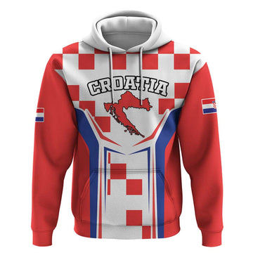 Custom Croatia Checkerboard Hoodie Simple Style LT18