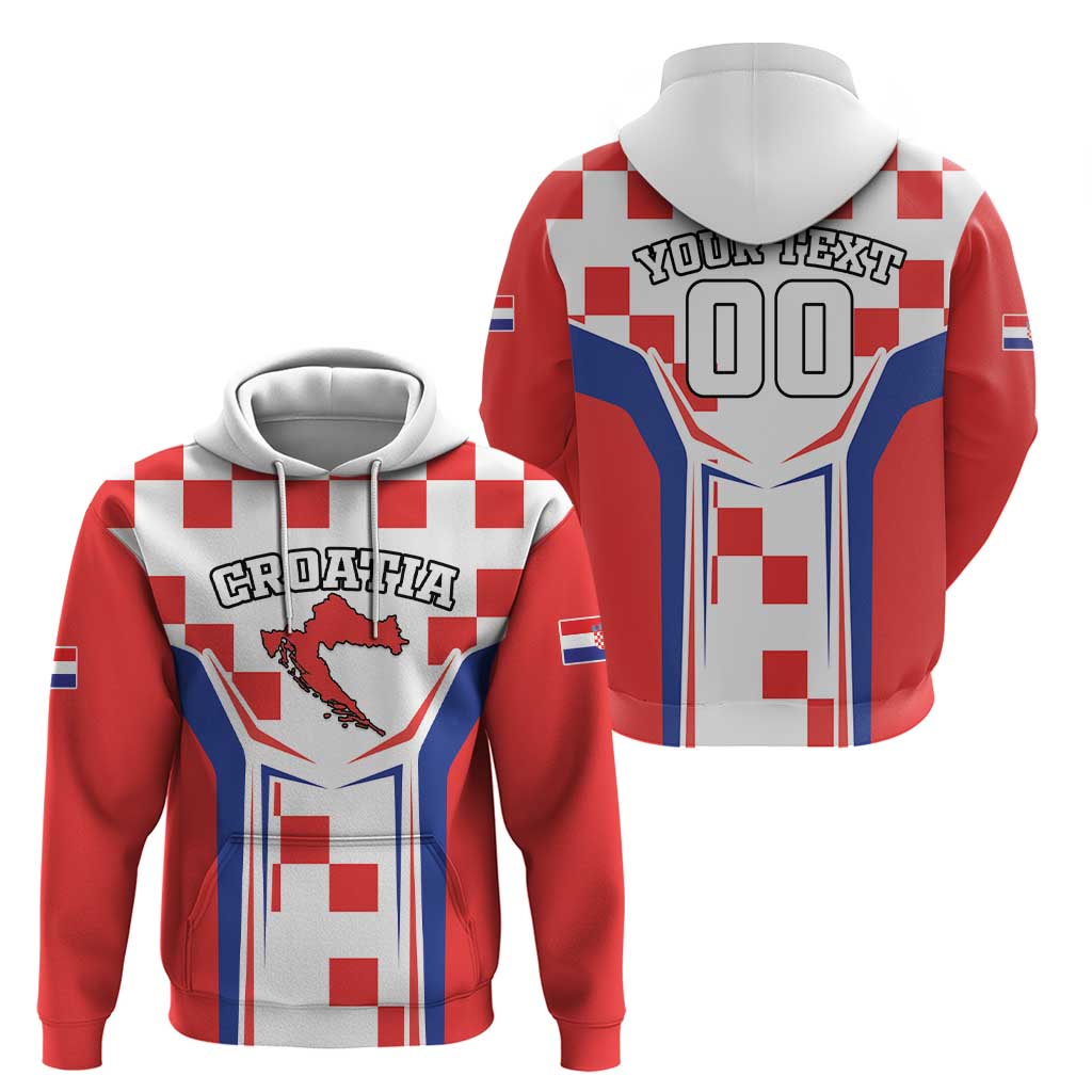 Custom Croatia Checkerboard Hoodie Simple Style LT18