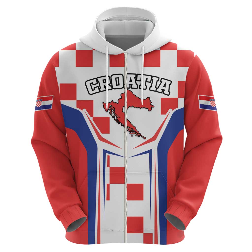 Custom Croatia Checkerboard Hoodie Simple Style LT18