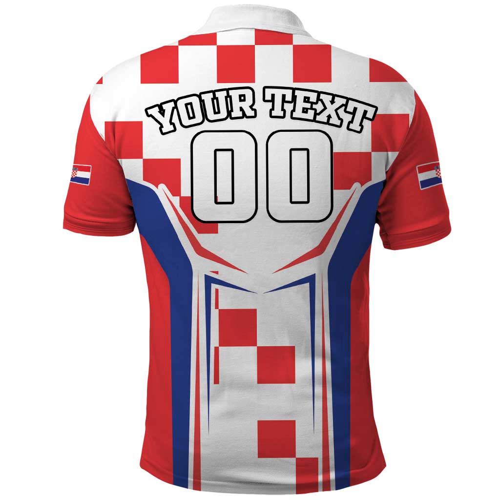 Custom Croatia Checkerboard Polo Shirt Simple Style LT18