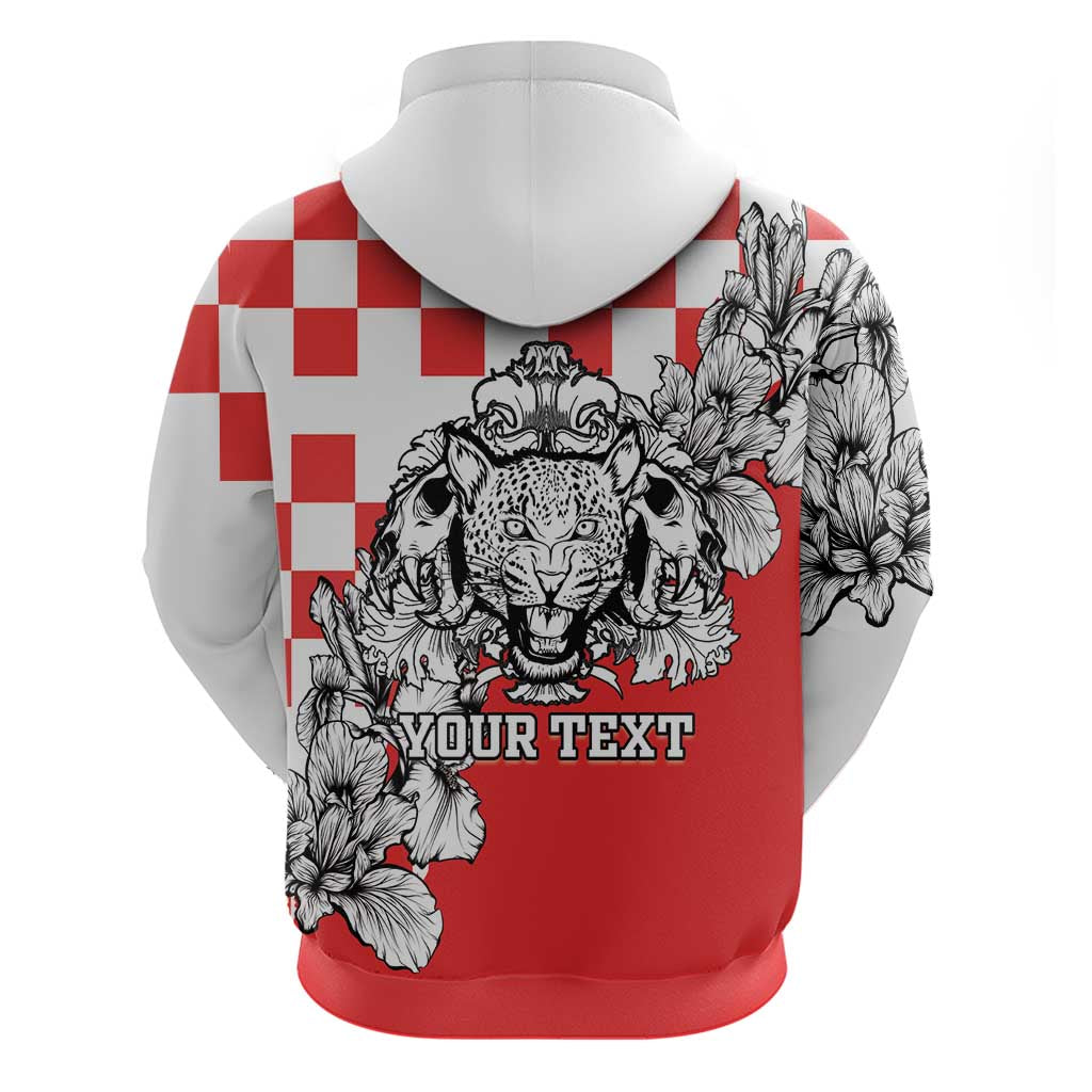 Personalized Croatia Leopard Heads Hoodie With Iris LT18