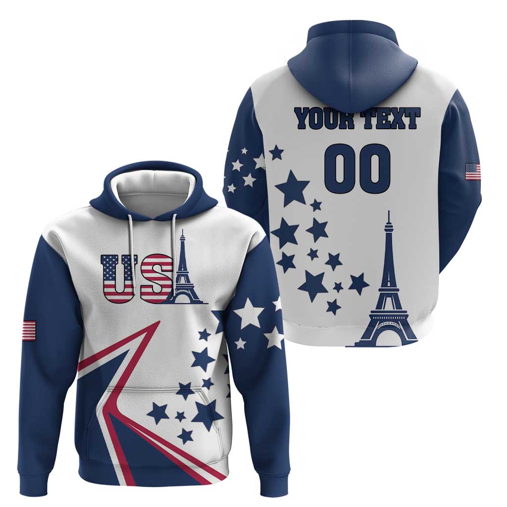 Custom USA Summer Sport 2024 Hoodie Eiffel Tower 2024 LT18