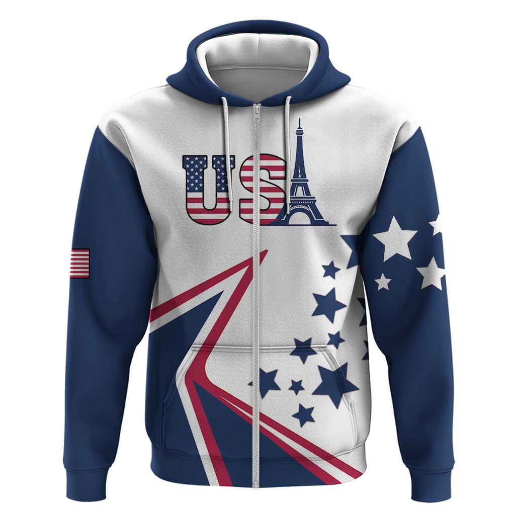 Custom USA Summer Sport 2024 Hoodie Eiffel Tower 2024 LT18