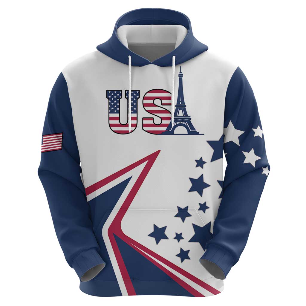 Custom USA Summer Sport 2024 Hoodie Eiffel Tower 2024 LT18