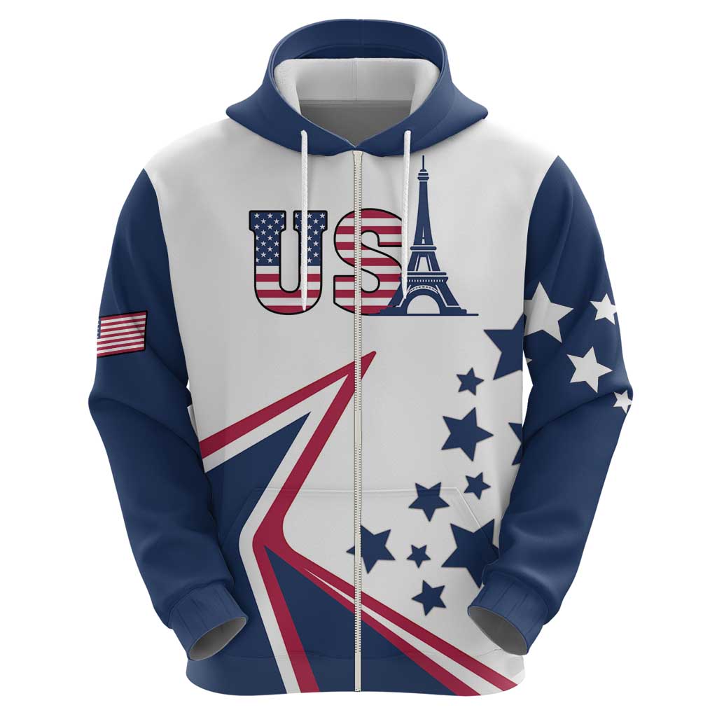 Custom USA Summer Sport 2024 Hoodie Eiffel Tower 2024 LT18