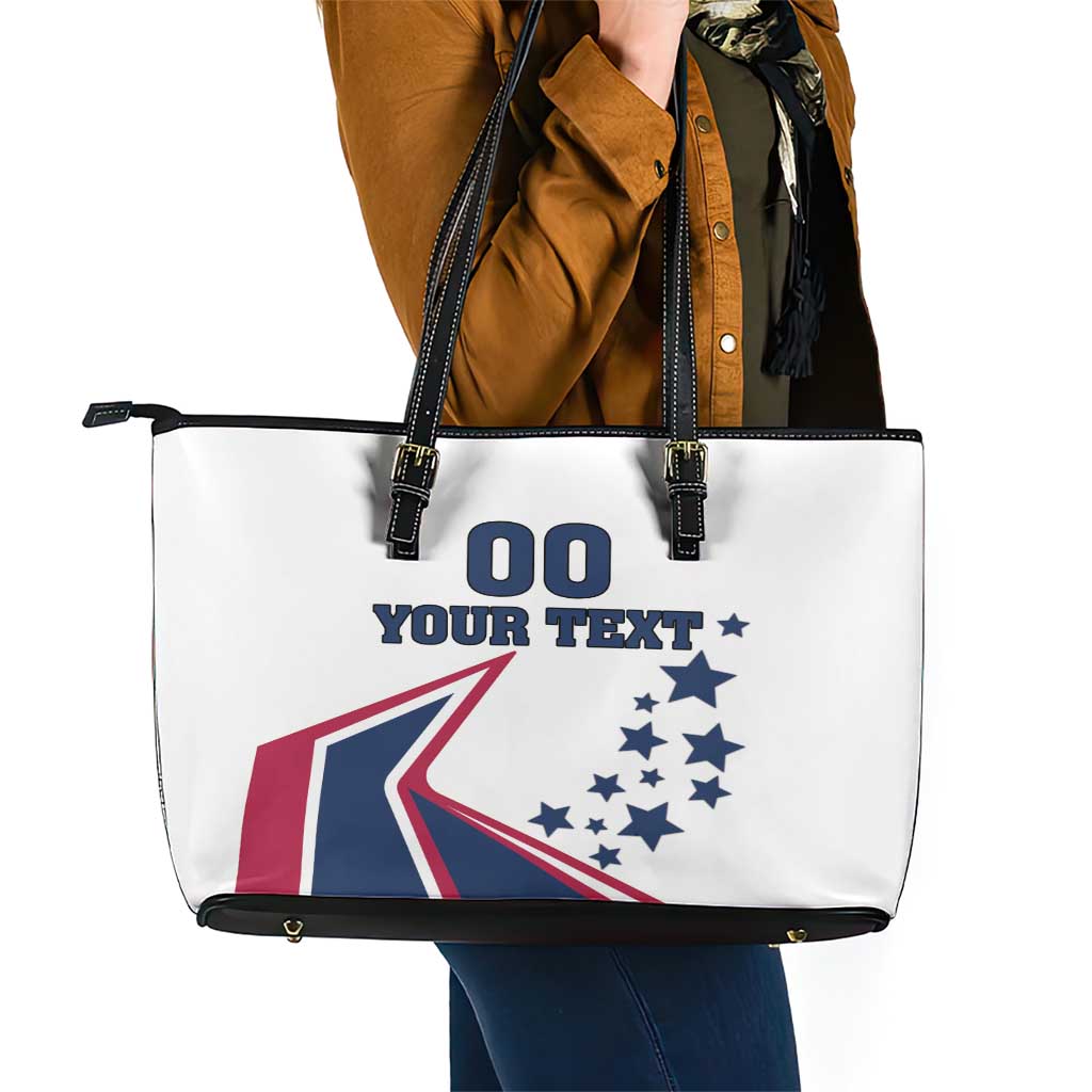 Custom USA Summer Sport 2024 Leather Tote Bag Eiffel Tower 2024 LT18