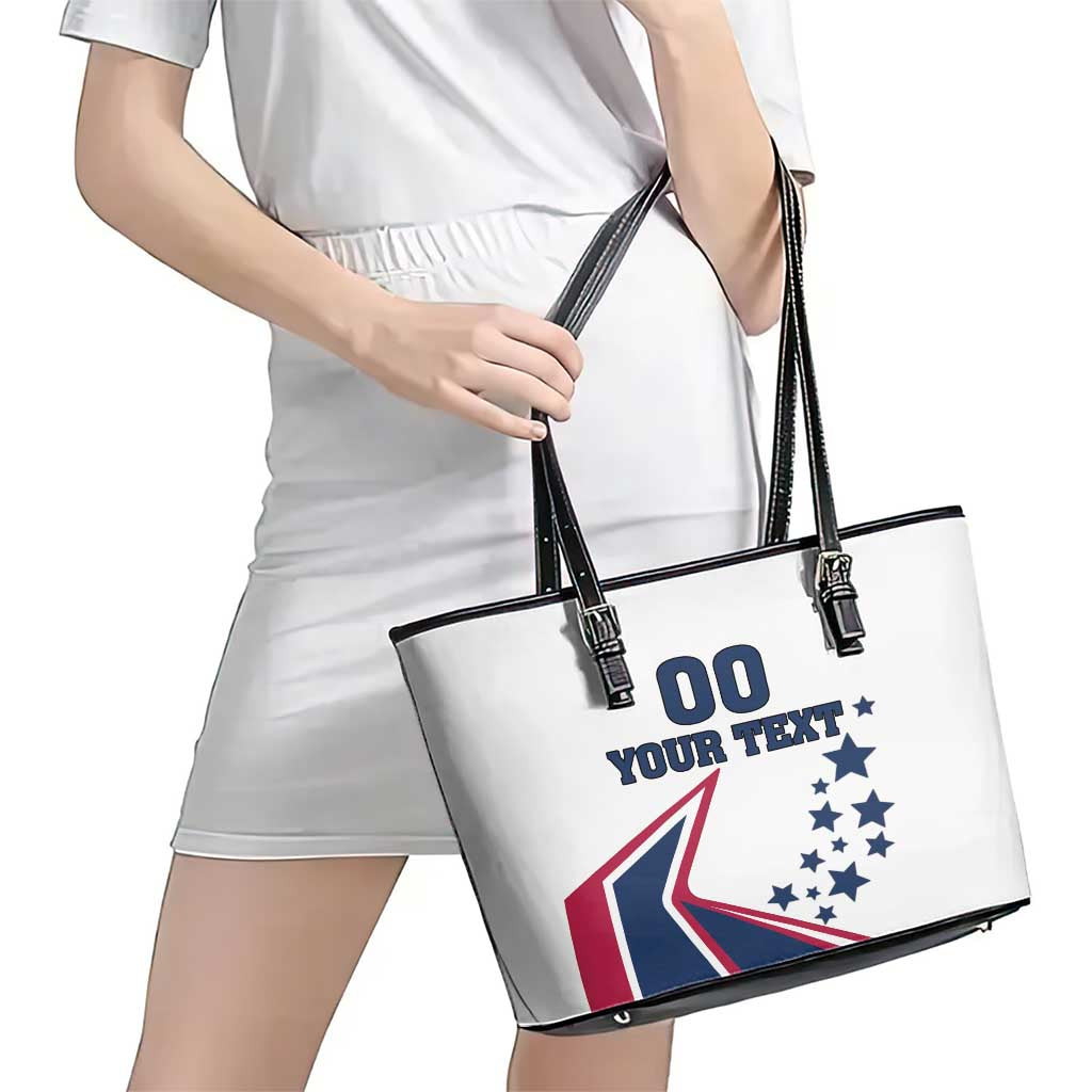 Custom USA Summer Sport 2024 Leather Tote Bag Eiffel Tower 2024 LT18