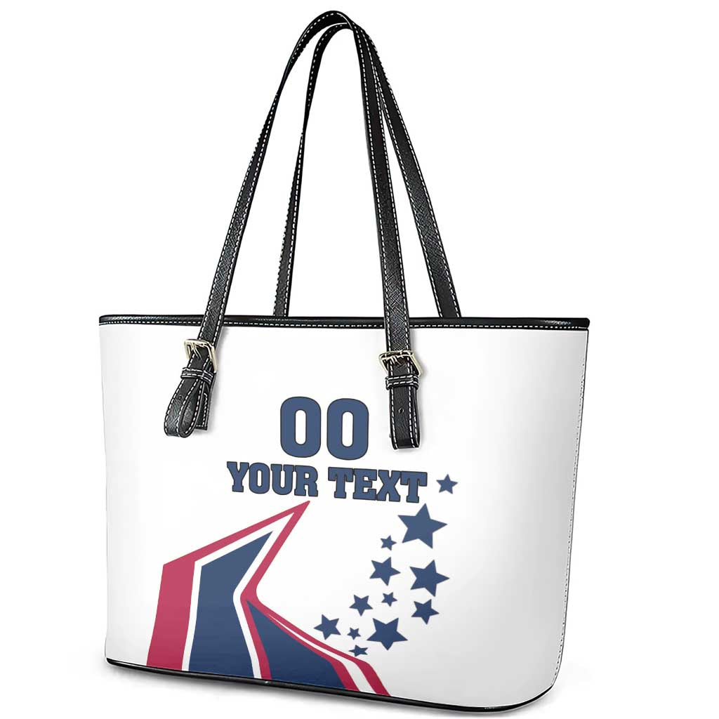 Custom USA Summer Sport 2024 Leather Tote Bag Eiffel Tower 2024 LT18