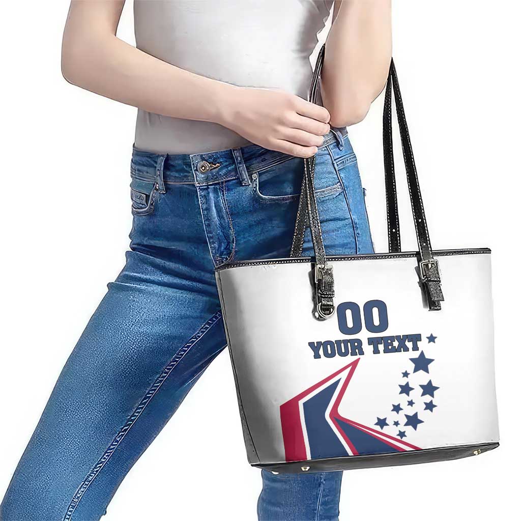Custom USA Summer Sport 2024 Leather Tote Bag Eiffel Tower 2024 LT18