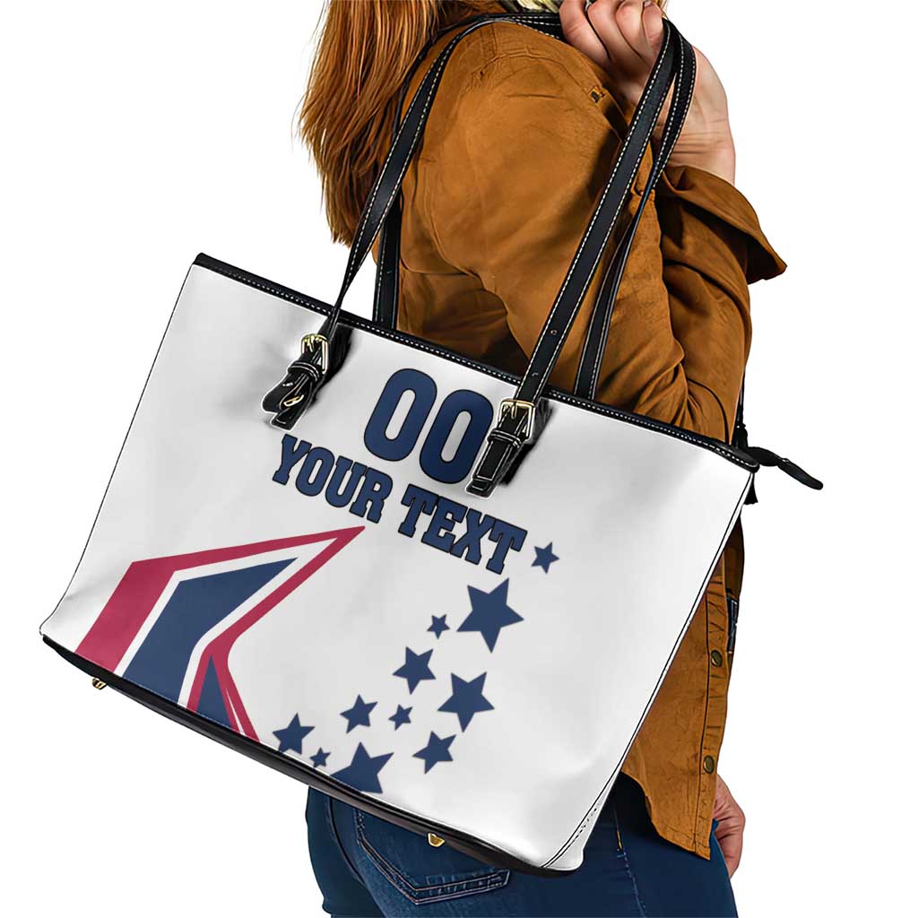 Custom USA Summer Sport 2024 Leather Tote Bag Eiffel Tower 2024 LT18
