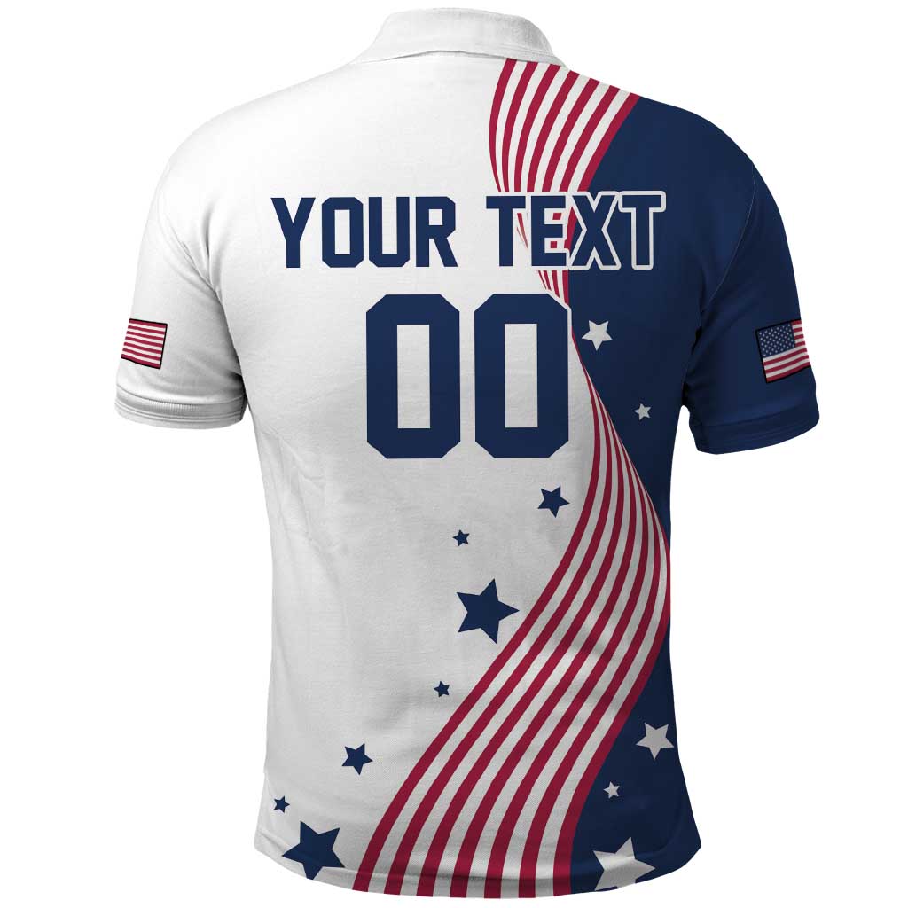 Custom USA Summer Sport 2024 Polo Shirt Flag Of The United States LT18