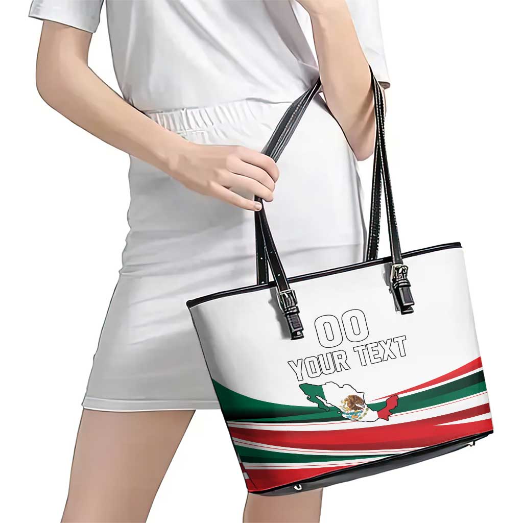 Custom Mexico Independence Day Leather Tote Bag El Grito De Independencia LT18