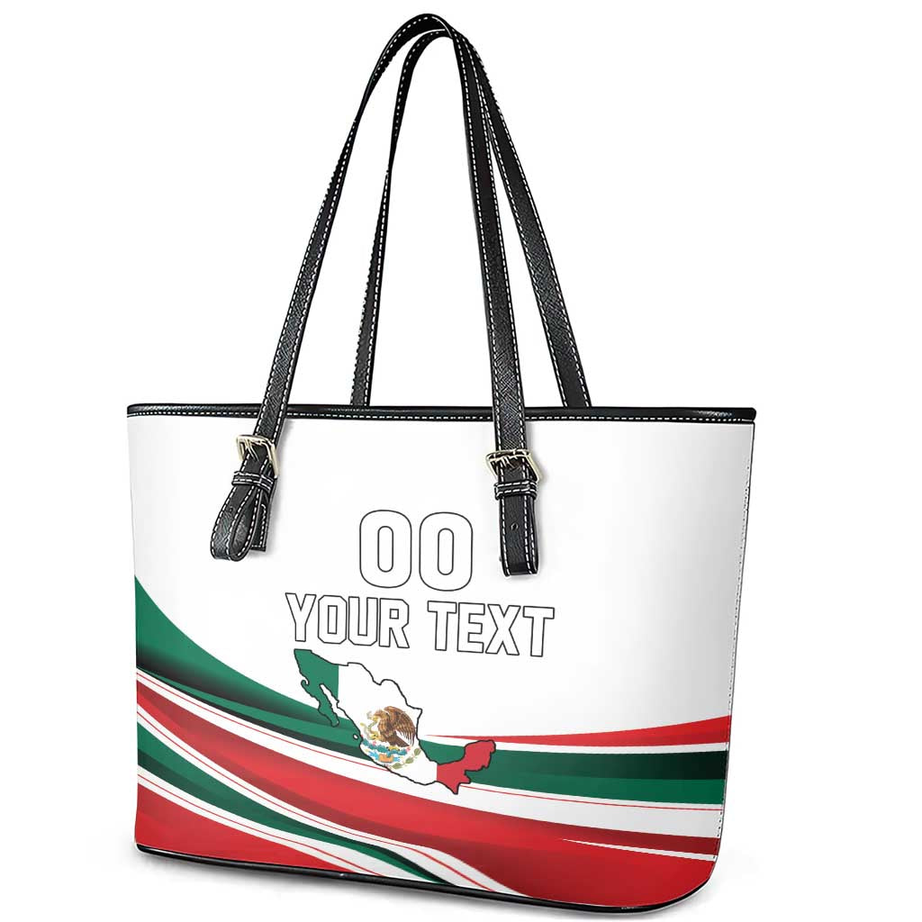 Custom Mexico Independence Day Leather Tote Bag El Grito De Independencia LT18