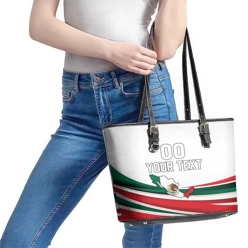 Custom Mexico Independence Day Leather Tote Bag El Grito De Independencia LT18