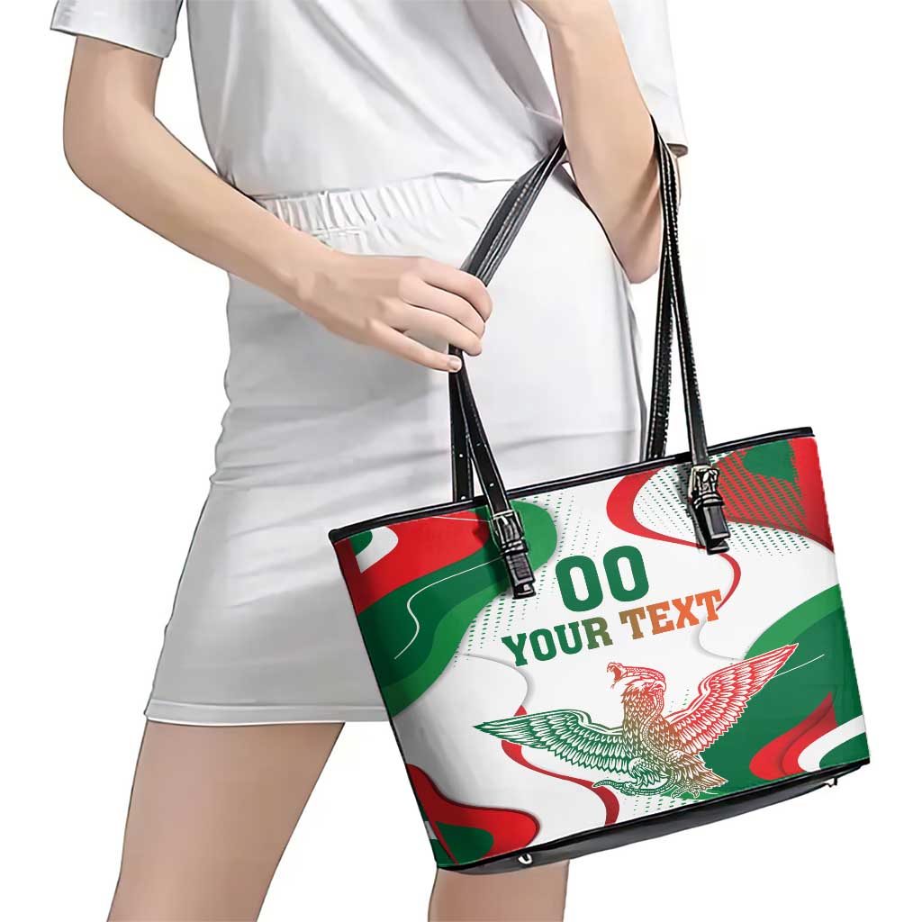 Custom Mexico Independence Day Leather Tote Bag Monumento A La Independencia LT18