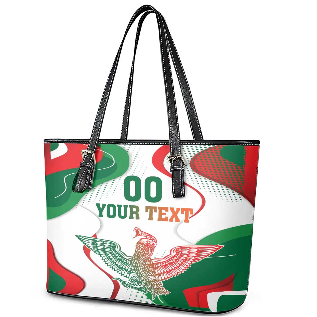 Custom Mexico Independence Day Leather Tote Bag Monumento A La Independencia LT18