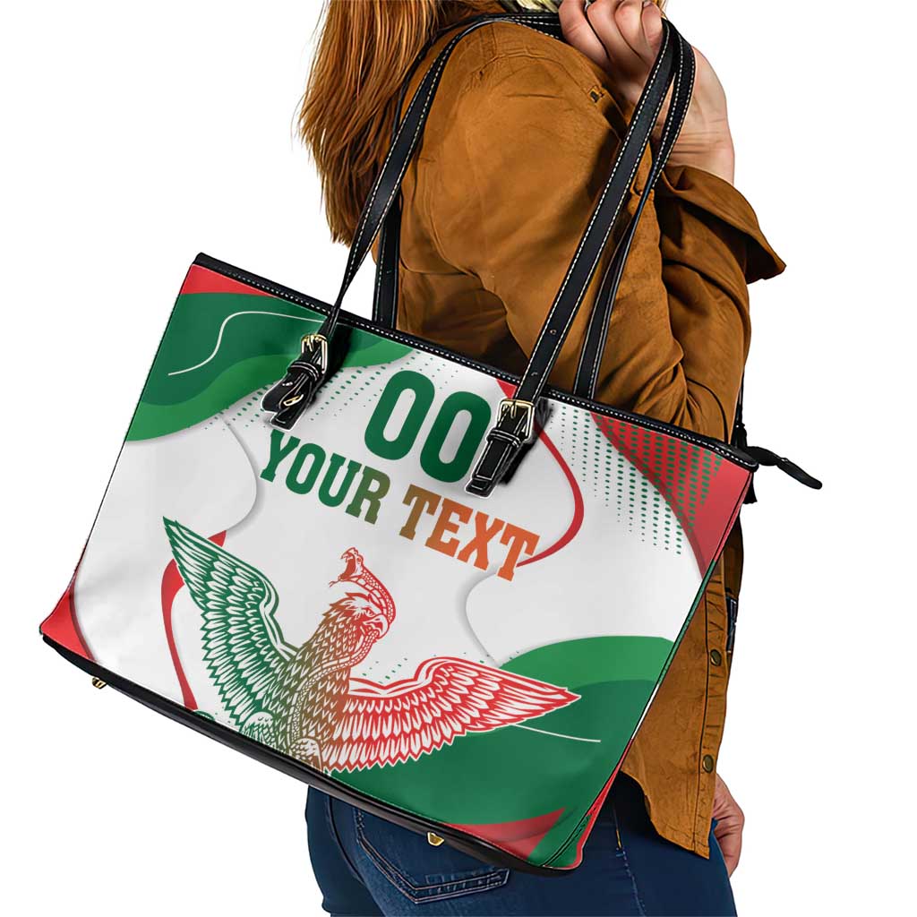 Custom Mexico Independence Day Leather Tote Bag Monumento A La Independencia LT18
