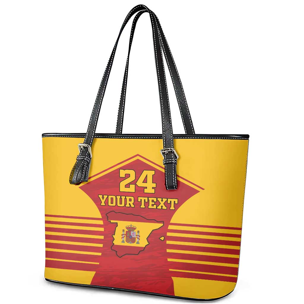 Custom Spain Coat Of Arms Leather Tote Bag Sport Style LT18