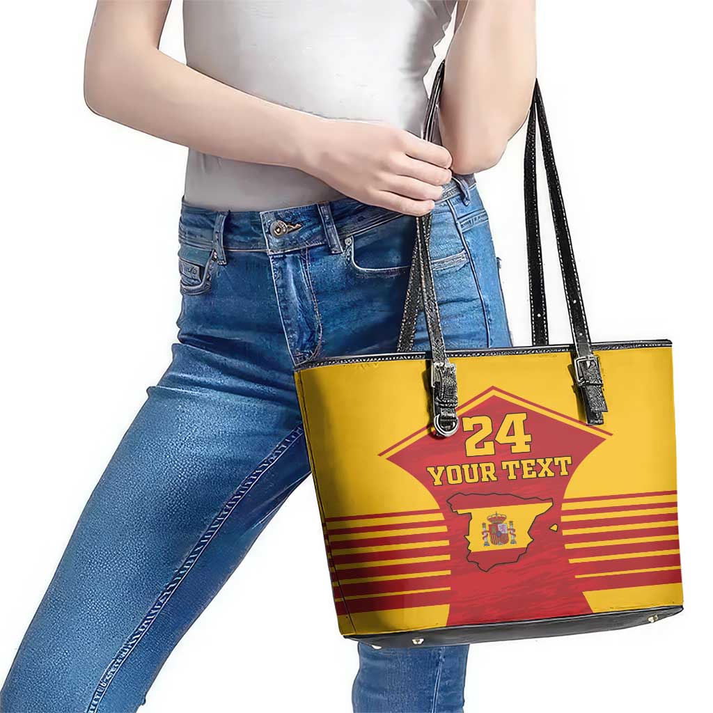 Custom Spain Coat Of Arms Leather Tote Bag Sport Style LT18