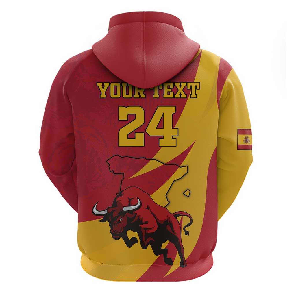 Custom Spain Aggressive Fighting Bull Hoodie With Carnation Flowers LT18