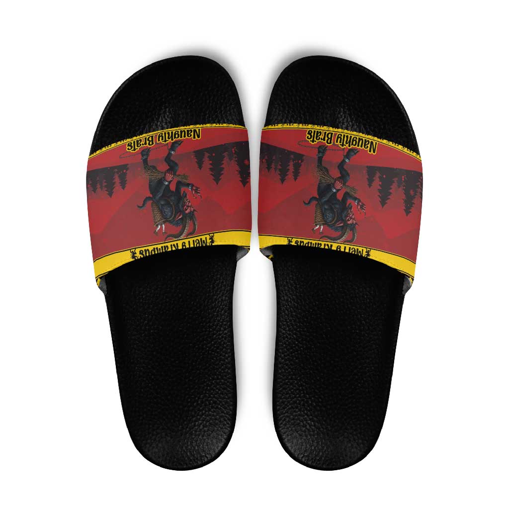 Merry Krampus Germany Slide Sandals Frohe Weihnachten LT18
