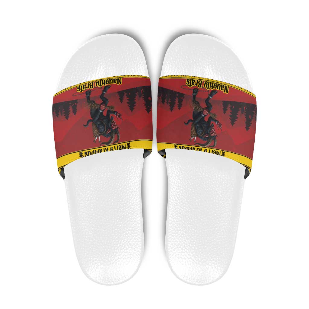Merry Krampus Germany Slide Sandals Frohe Weihnachten LT18