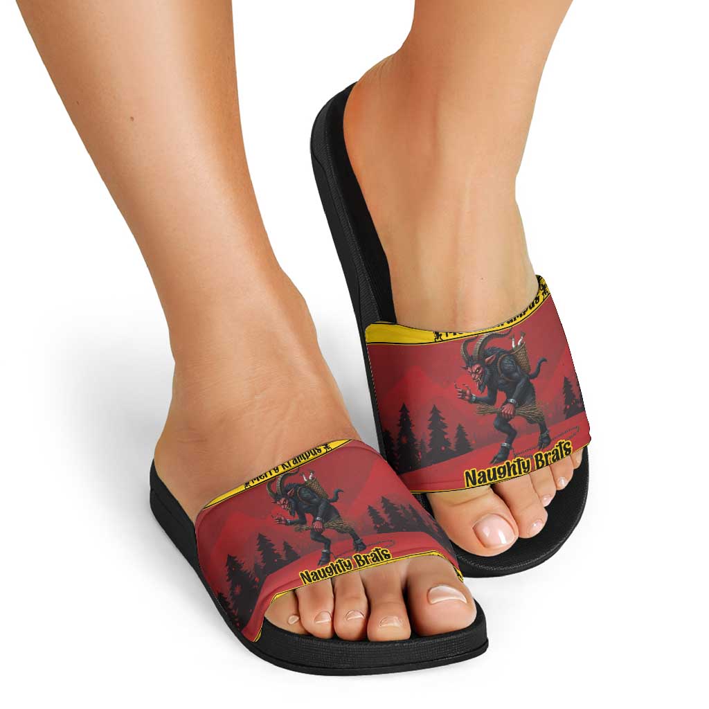 Merry Krampus Germany Slide Sandals Frohe Weihnachten LT18