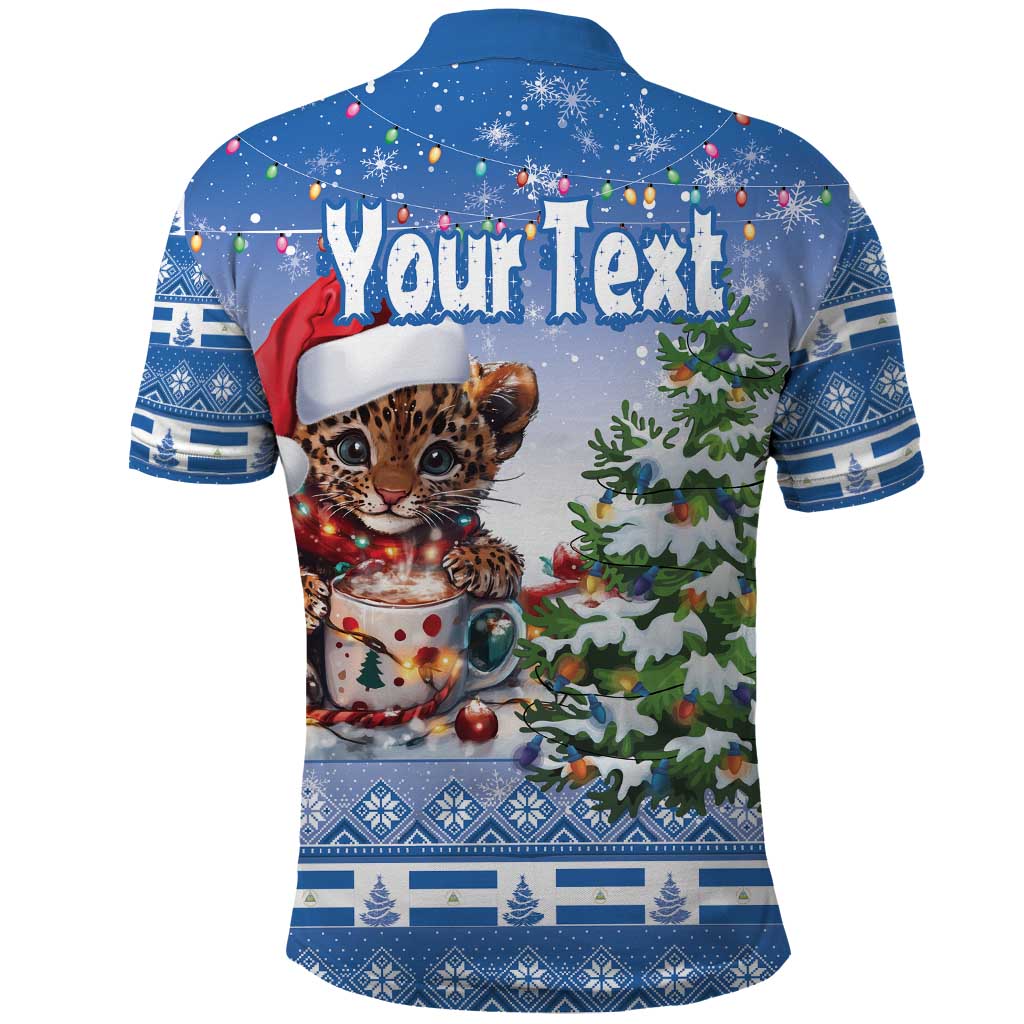 Personalized Nicaragua Christmas Polo Shirt Panthera Onca Cute With Christmas Tree LT18