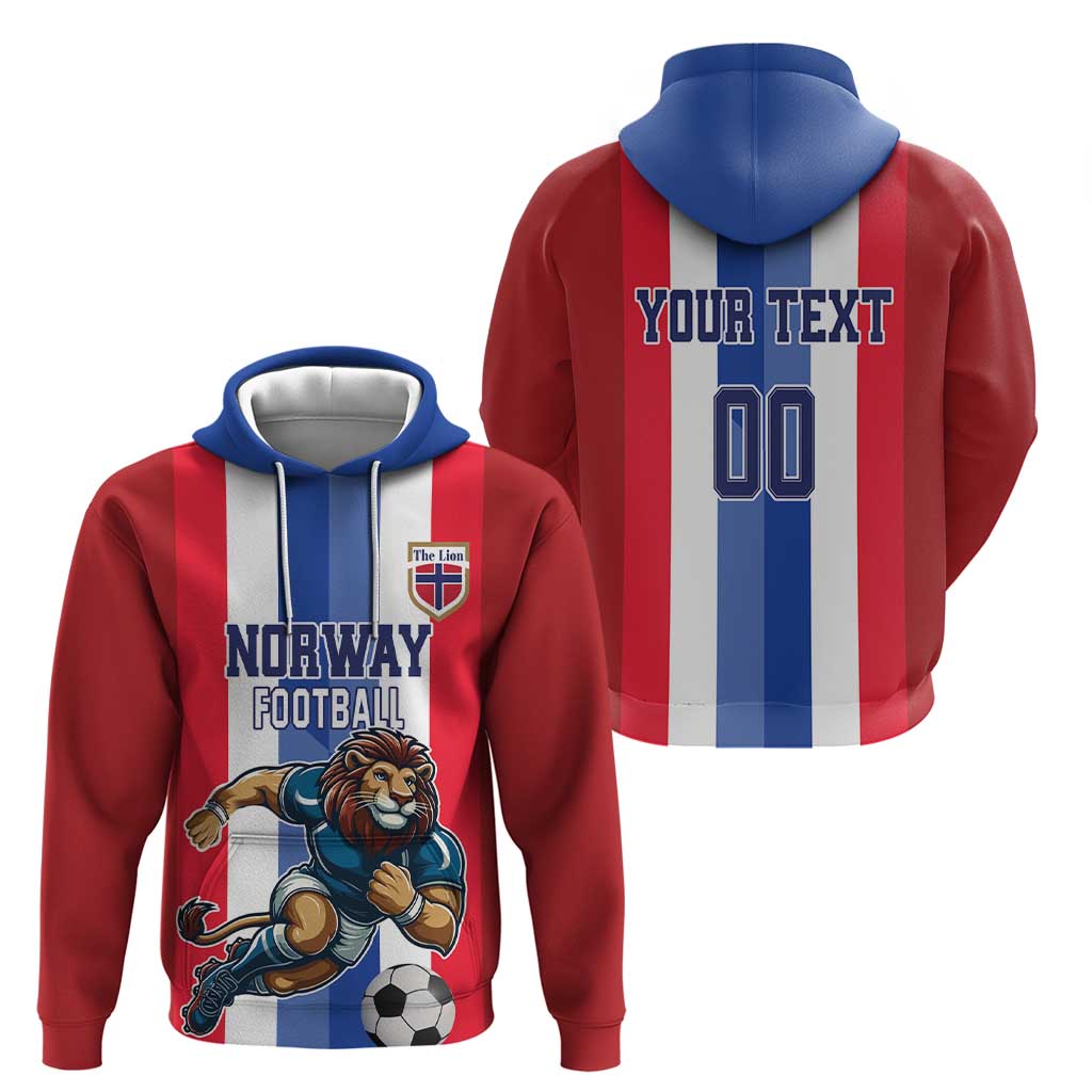 Custom Norway Football Hoodie The Lions Champion 2024 LT18
