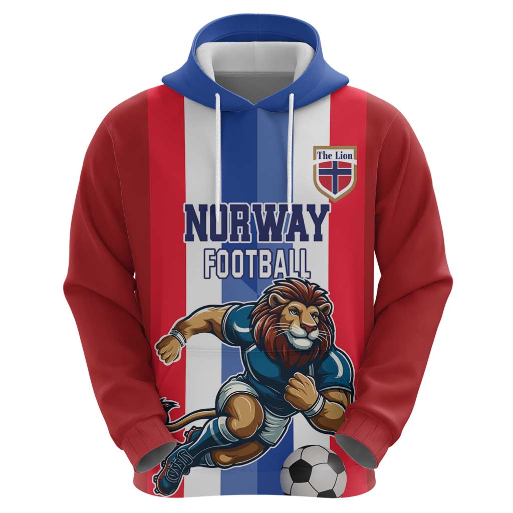 Custom Norway Football Hoodie The Lions Champion 2024 LT18