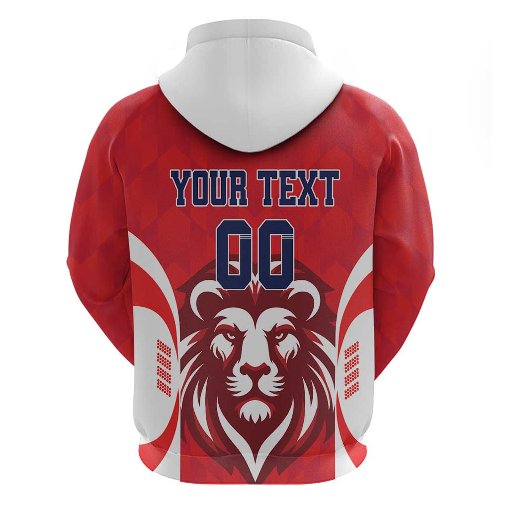 Custom Norway Football Hoodie Red Lion Football 2024 LT18