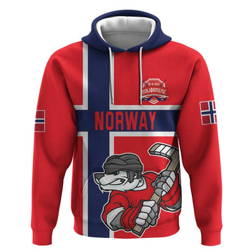 Custom Norway Hockey Hoodie The Polar Bears Hockey LT18